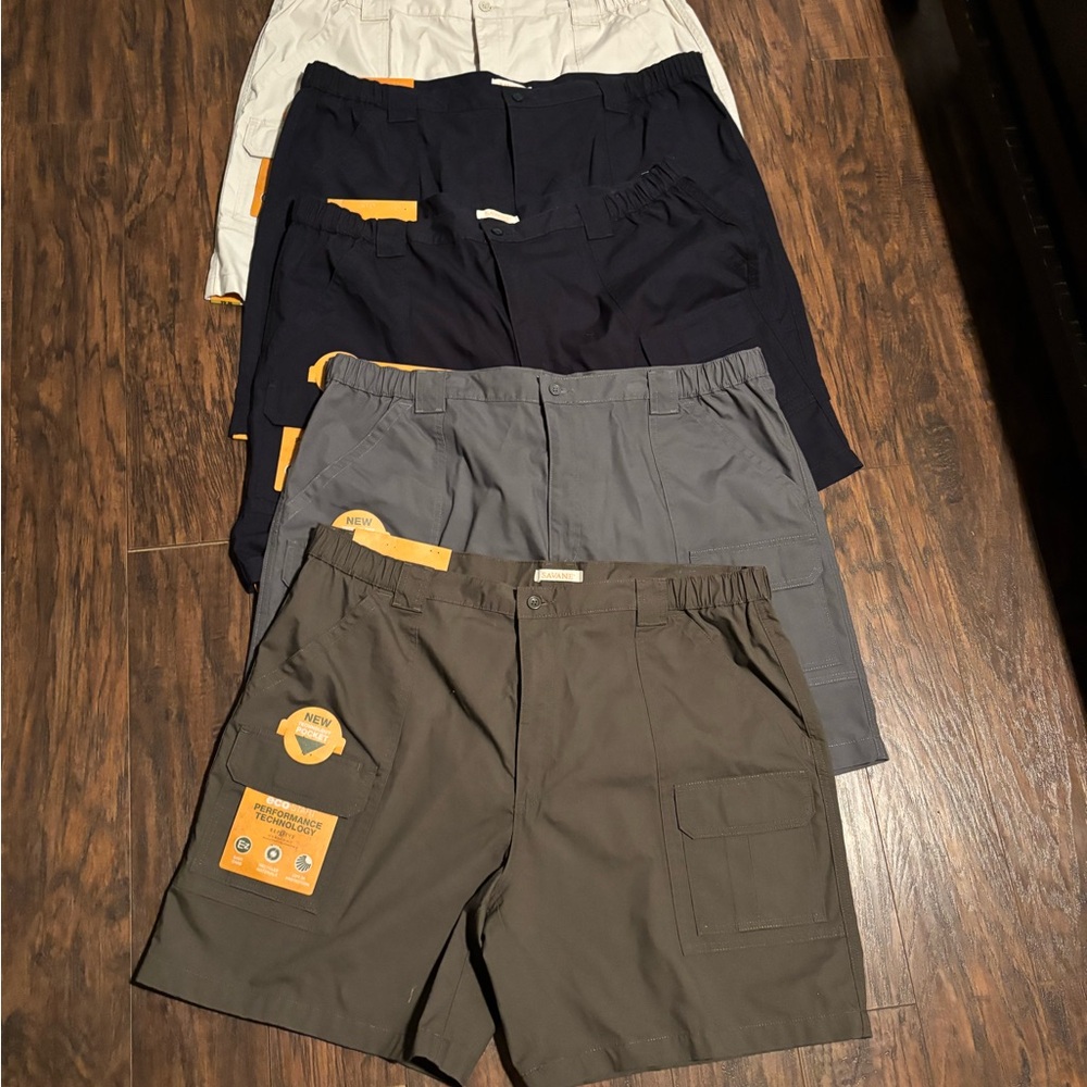 5 Savane Men's Cargo Shorts —Olive , Grey, (2) Navy, and Stone Size 44